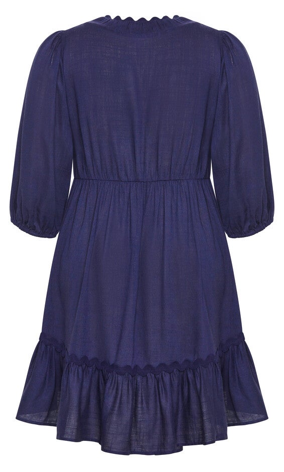 Cabana Mini Dress - navy, NAVY, alternate image number 3