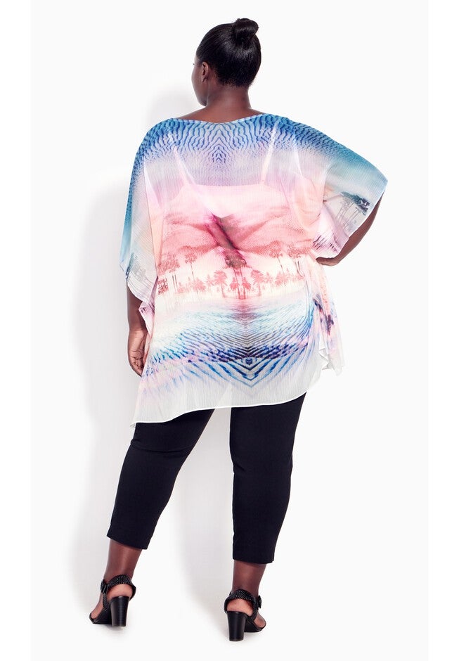 Watercolor Poncho, PARADISE, alternate image number null