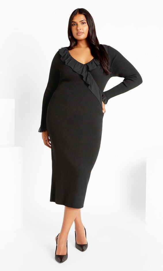 Auralie Dress - black, BLACK, alternate image number null