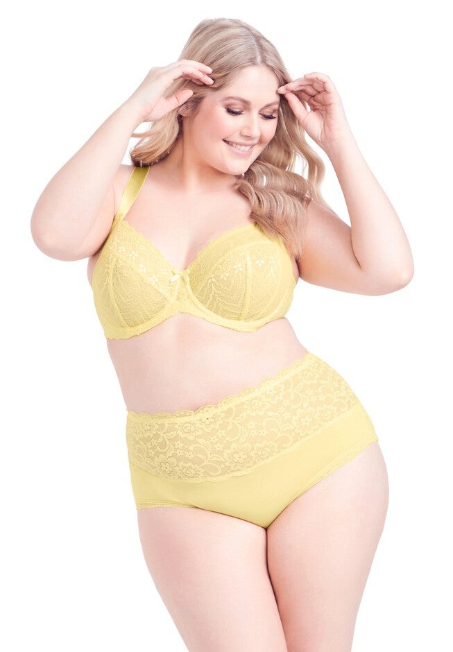 Lace Underwire Bra - primrose, YELLOW, on-hover image number null