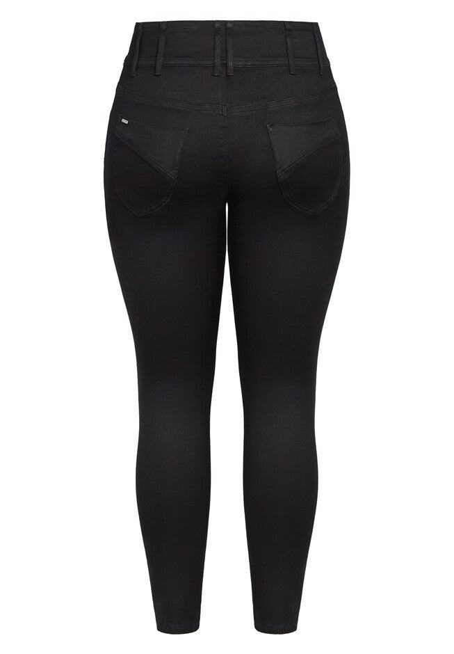 Harley Skinny Petite Black Jean - black, BLACK, alternate image number 5