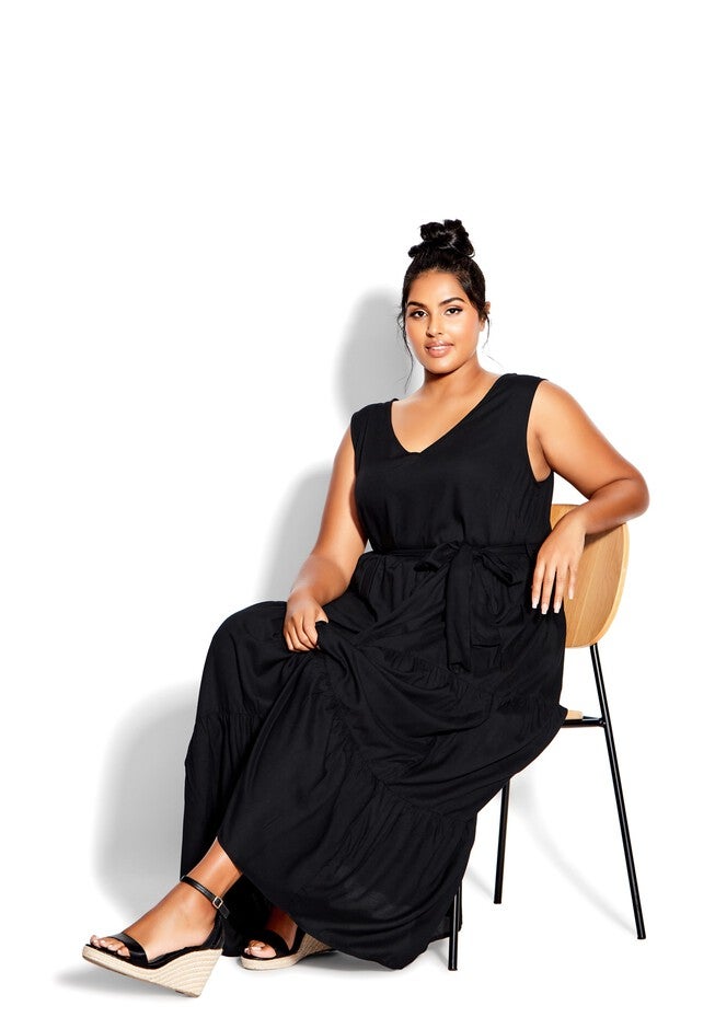 Seashore Maxi Dress, BLACK, on-hover image number 1