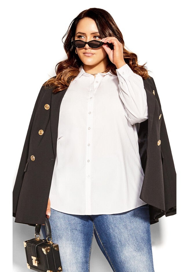 Clean Look Shirt - ivory, WHITE, alternate image number 2