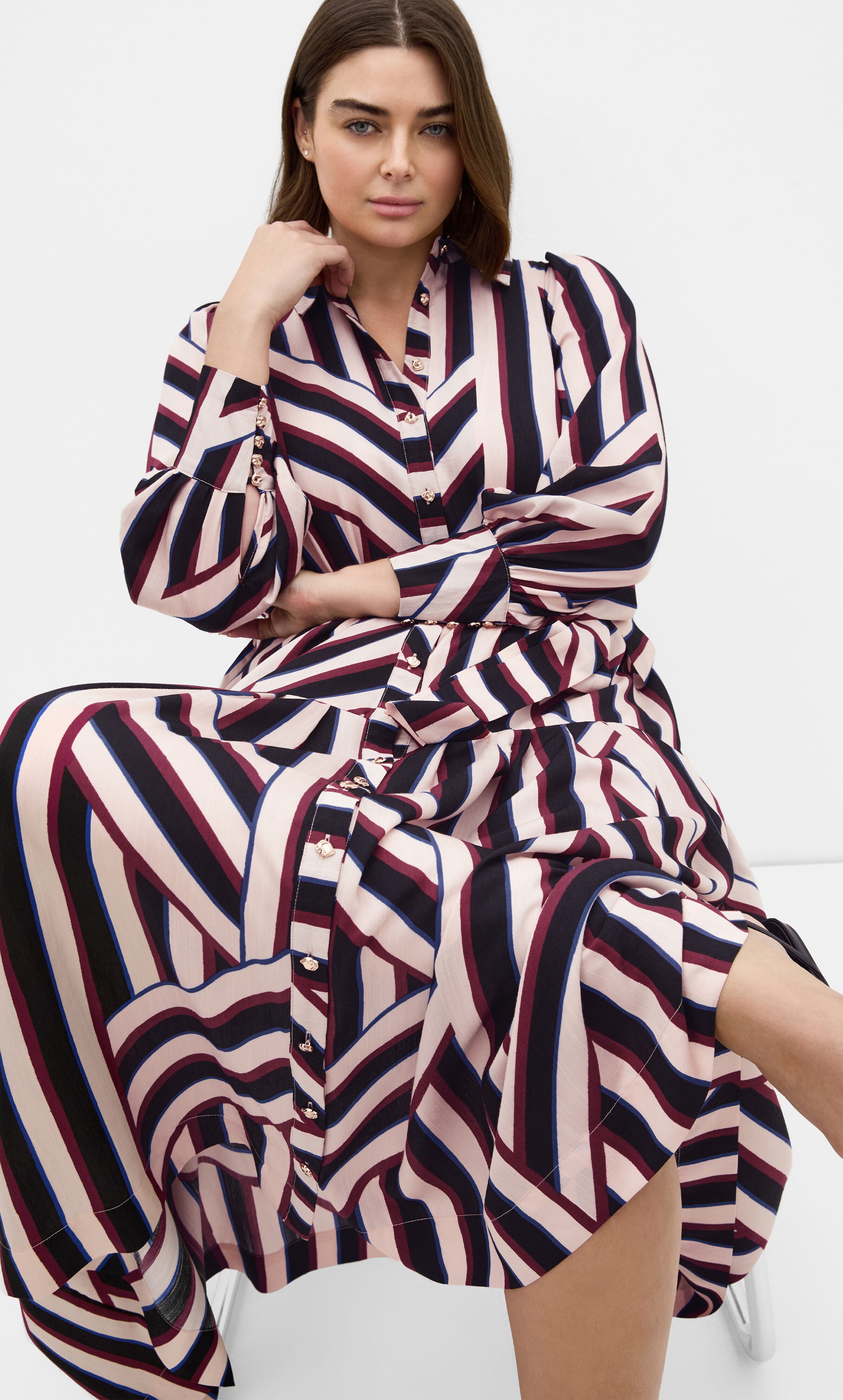 Timeless Stripe Long Sleeve Maxi Dress