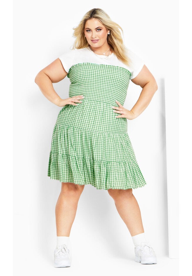 Naiya Dress - peppermint, GREEN, on-hover image number null
