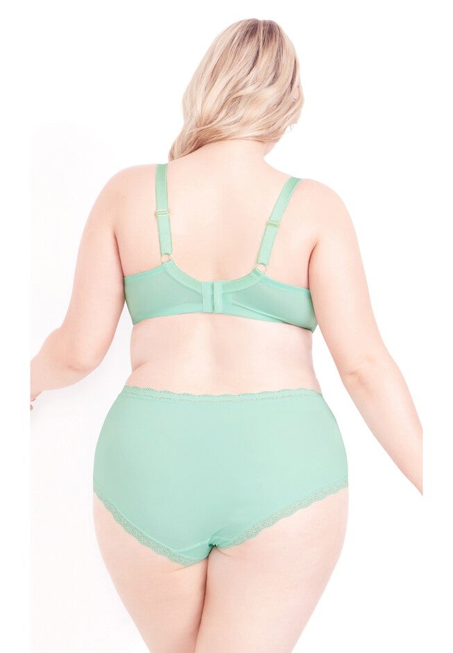 Seamless Lace Underwire Bra - honeydew, GREEN, on-hover image number null