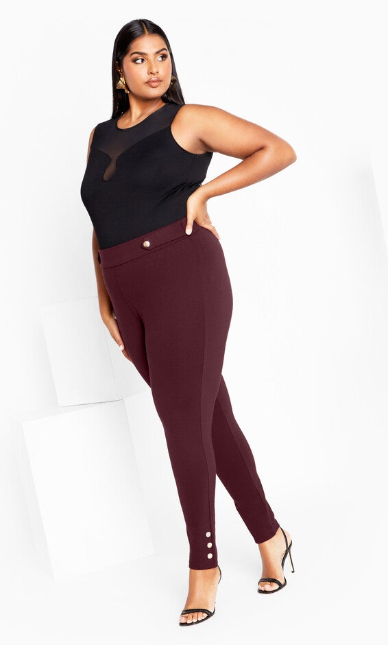 Party Fever Pant - oxblood, OXBLOOD, alternate image number null