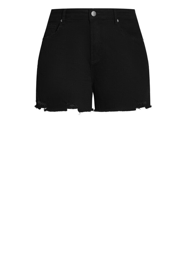 Fierce Denim Short - black, BLACK, alternate image number null