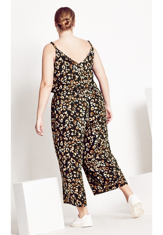 Safari Print Jumpsuit - black, BLACK, alternate image number 2