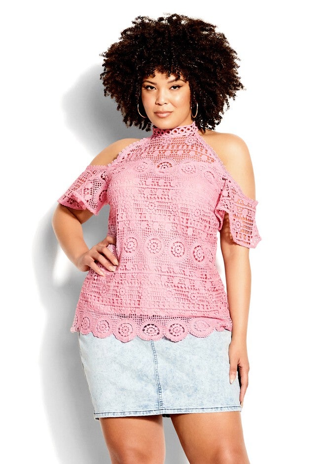 Lace Magic Top - pink nectar, PINK, hi-res image number null