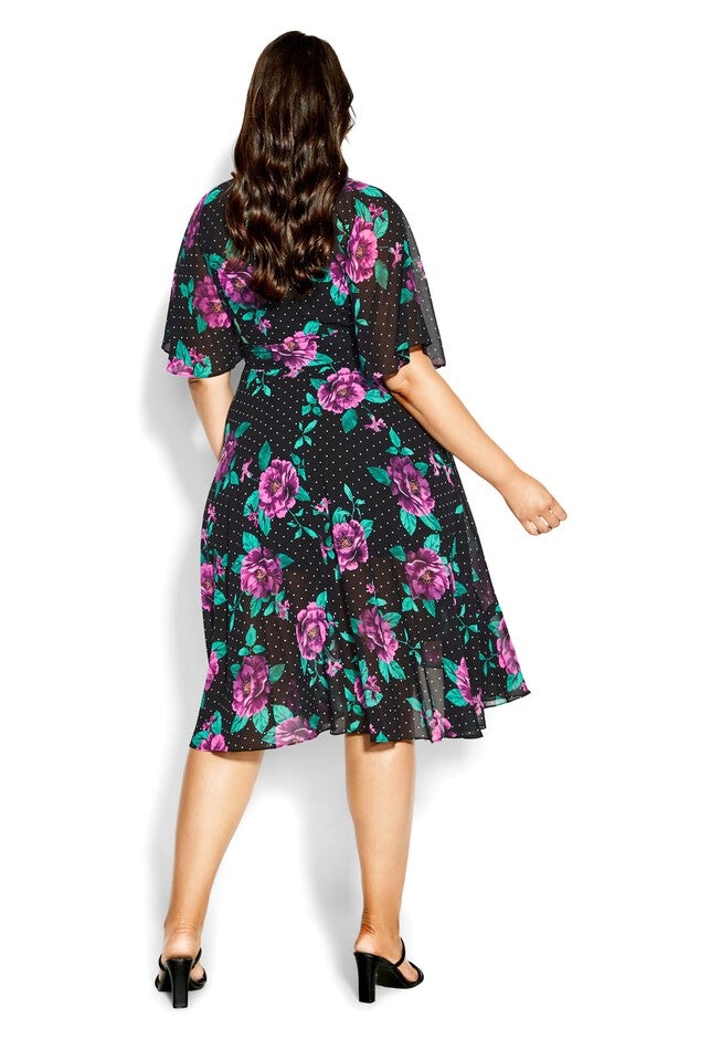 Willow Dress - black spot, BLACK, alternate image number null