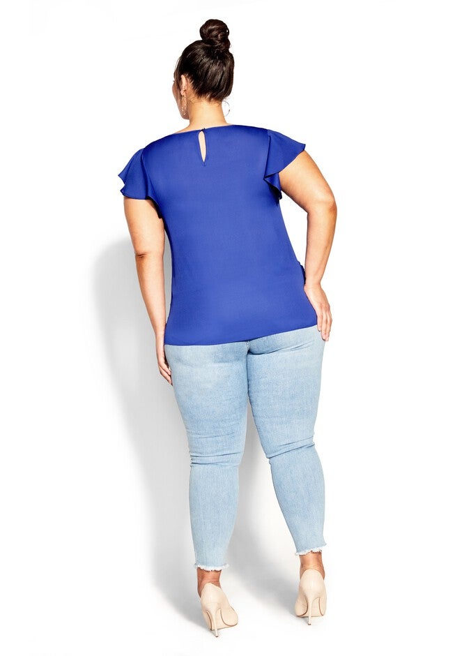 Sweet Waterfall Top - royal blue, BLUE, alternate image number 4
