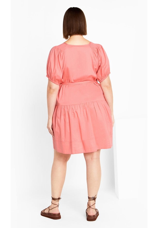 Cassie Plain Dress - rose, PINK, on-hover image number null