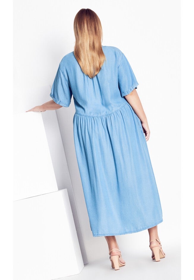 Ruby Maxi Dress - chambray, BLUE, alternate image number 2