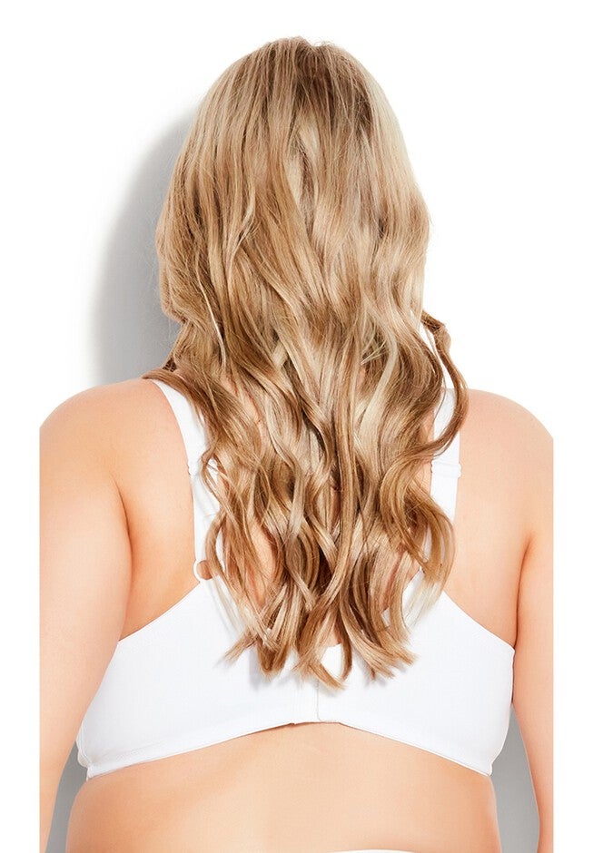 Lace Soft Cup Wire Free Bra, WHITE, on-hover image number 1