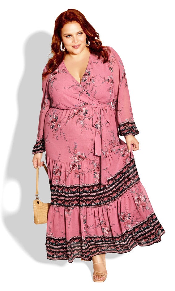Pippa Maxi Dress - rosey, ROSEY WHIMSICAL BORD, hi-res image number 0