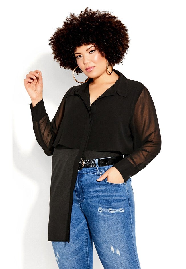 Fly Away Shirt - black, BLACK, hi-res image number 0