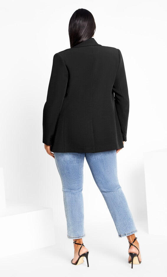 Oversized Alexis Blazer Jacket - black, BLACK, alternate image number null