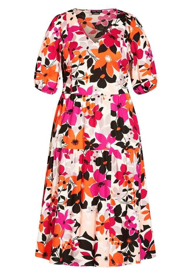 Vintage Vibe Maxi Dress - multi floral, WHITE, alternate image number 2