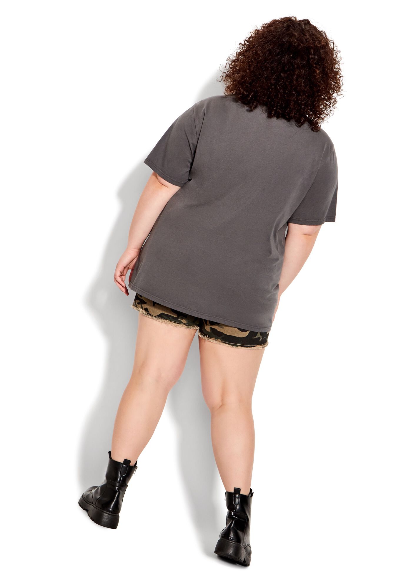 Kora Graphic Tee, CHARCOAL, alternate image number 3