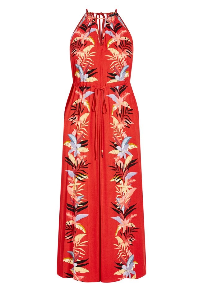 Holiday Magic Maxi Dress - tigerlily, ORANGE, alternate image number 2