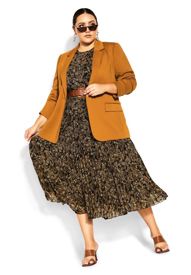 Paisley Dress - black, BLUE, hi-res image number 0