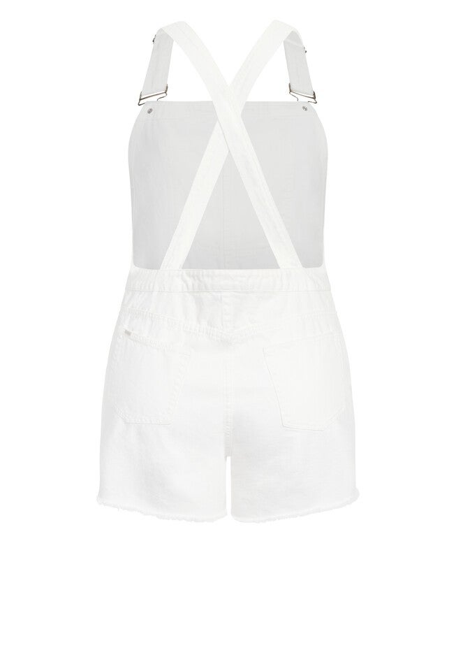 90's Overalls Short - ivory, WHITE, alternate image number 5