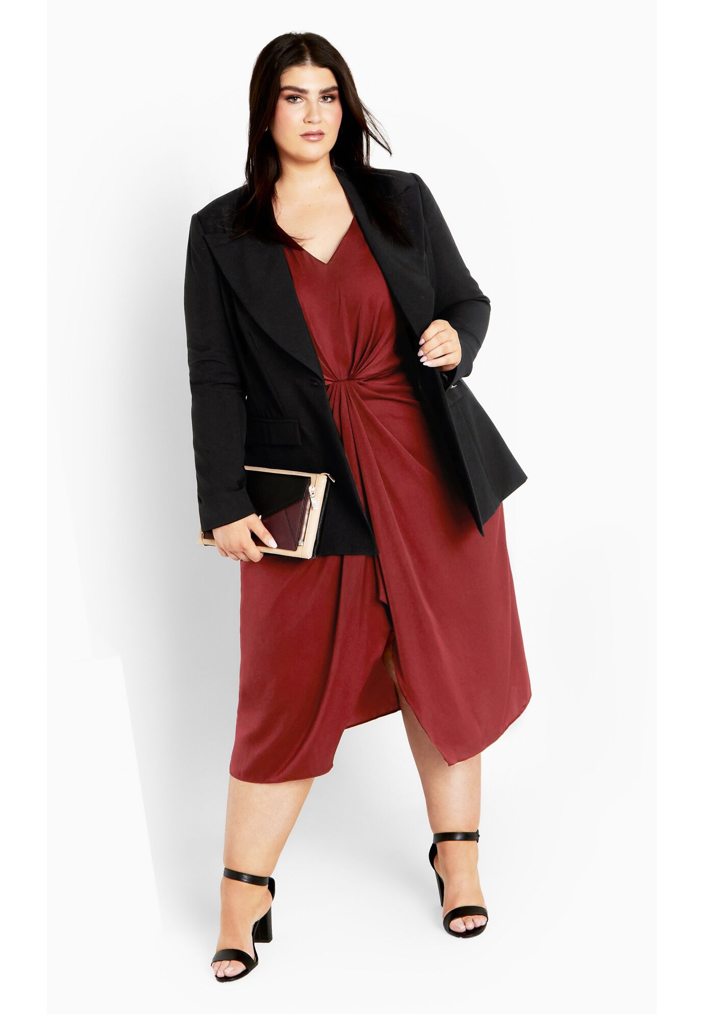 Aubree Dress - cabernet, RED, on-hover image number 1