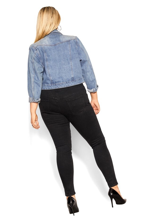Asha Patch Corset Jean - black wash, BLACK, alternate image number null