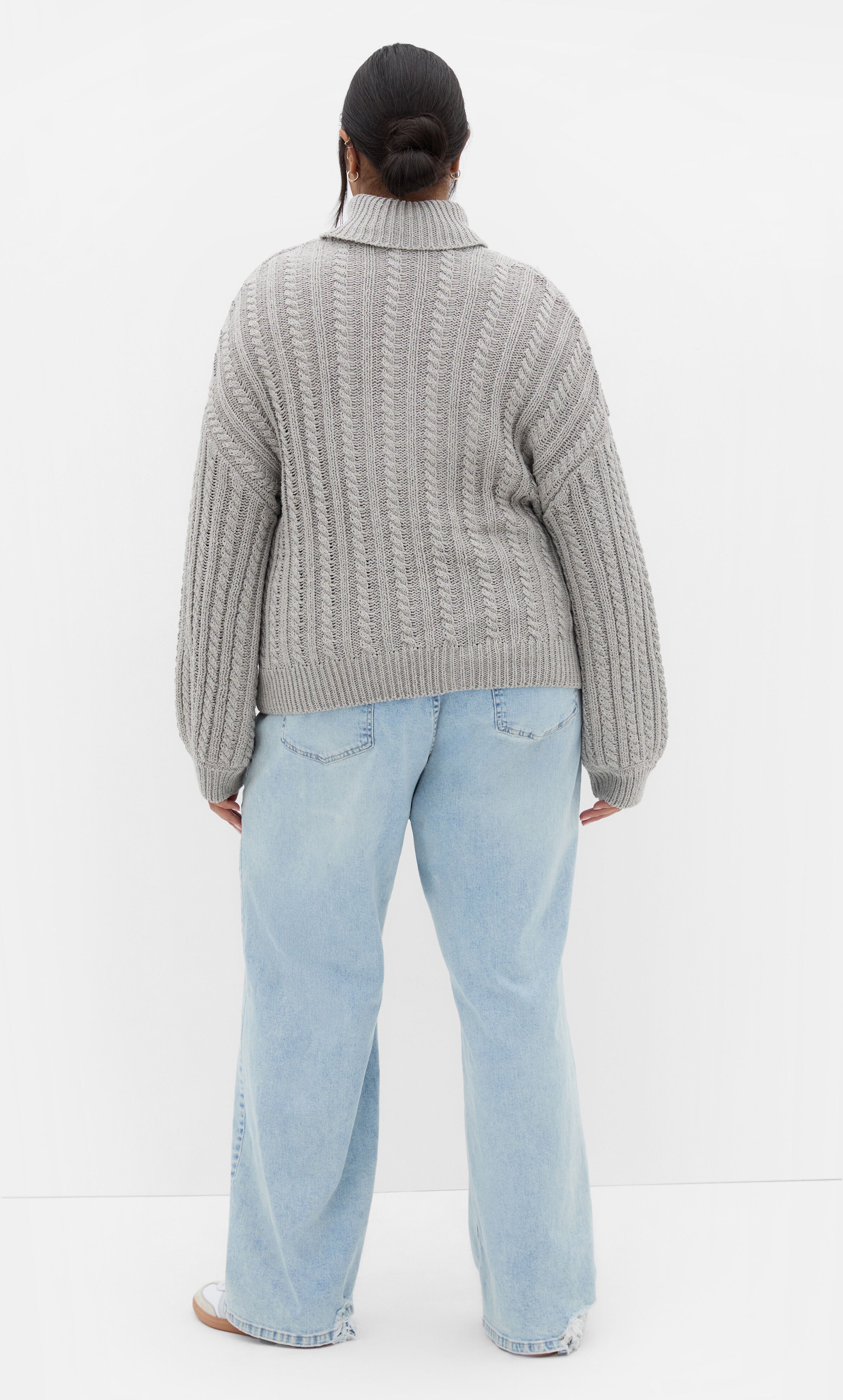 Avah Sweater - silver marle, GRAY, alternate image number 2