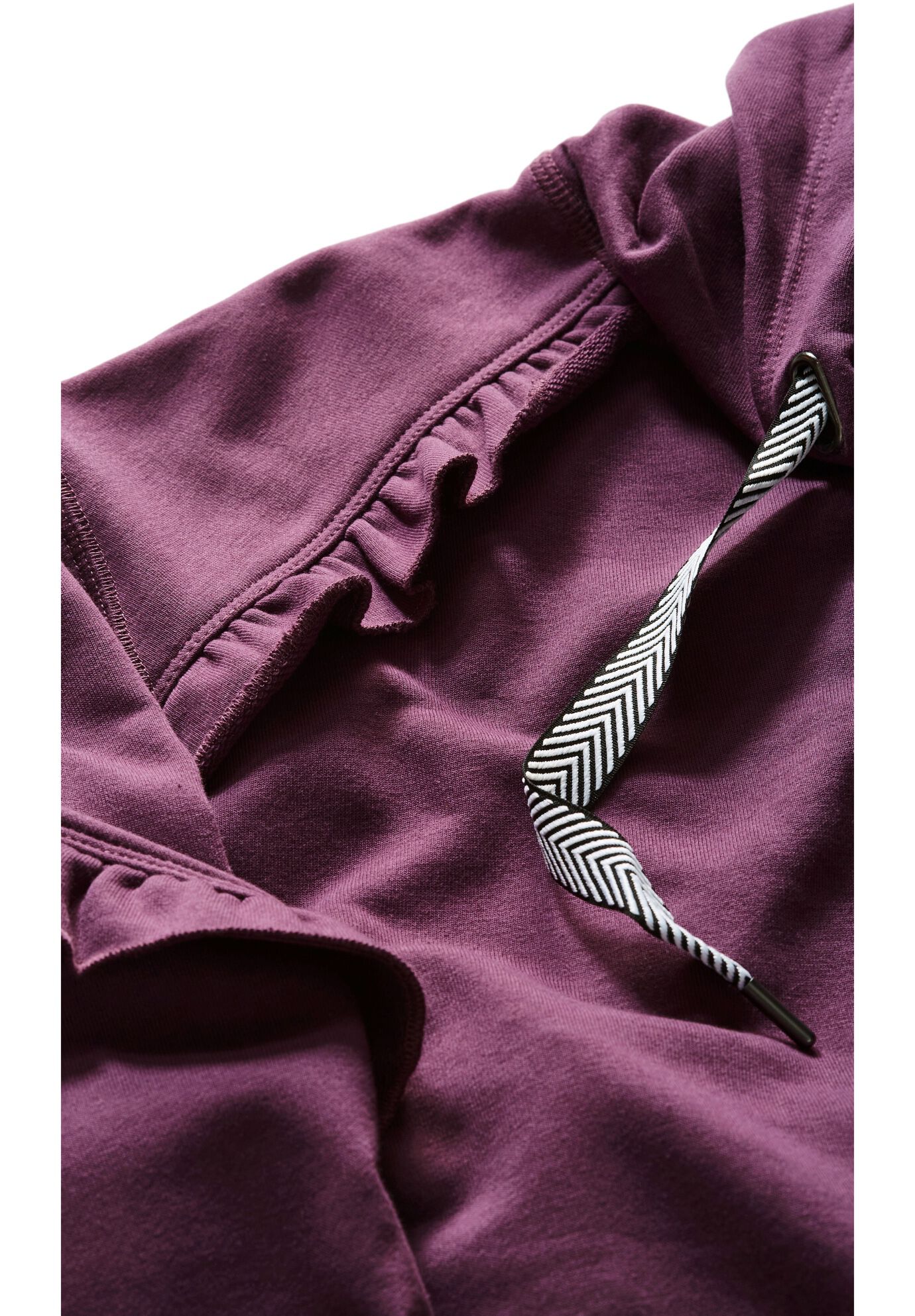 Frill Eggplant Hoodie, BLACK, alternate image number 11