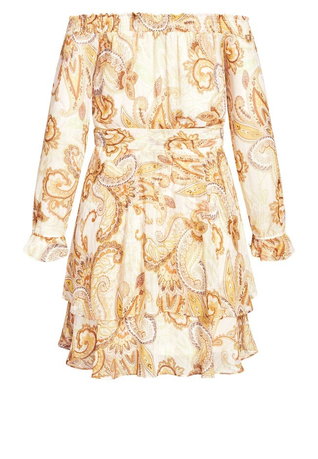 Pretty Paisley Dress - beige, BEIGE, alternate image number 3