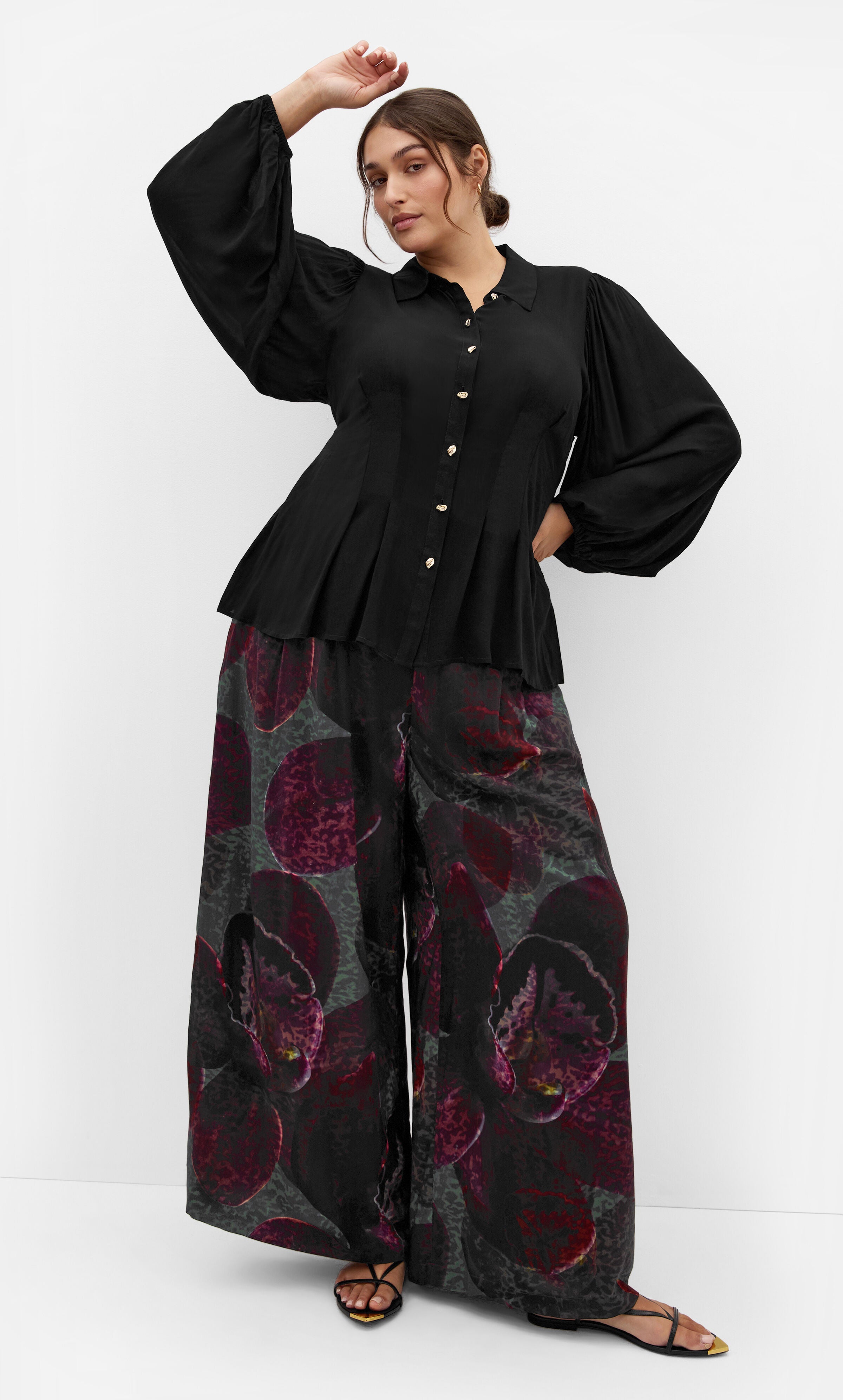 Piper Long Sleeve Shirt, BLACK, alternate image number 3