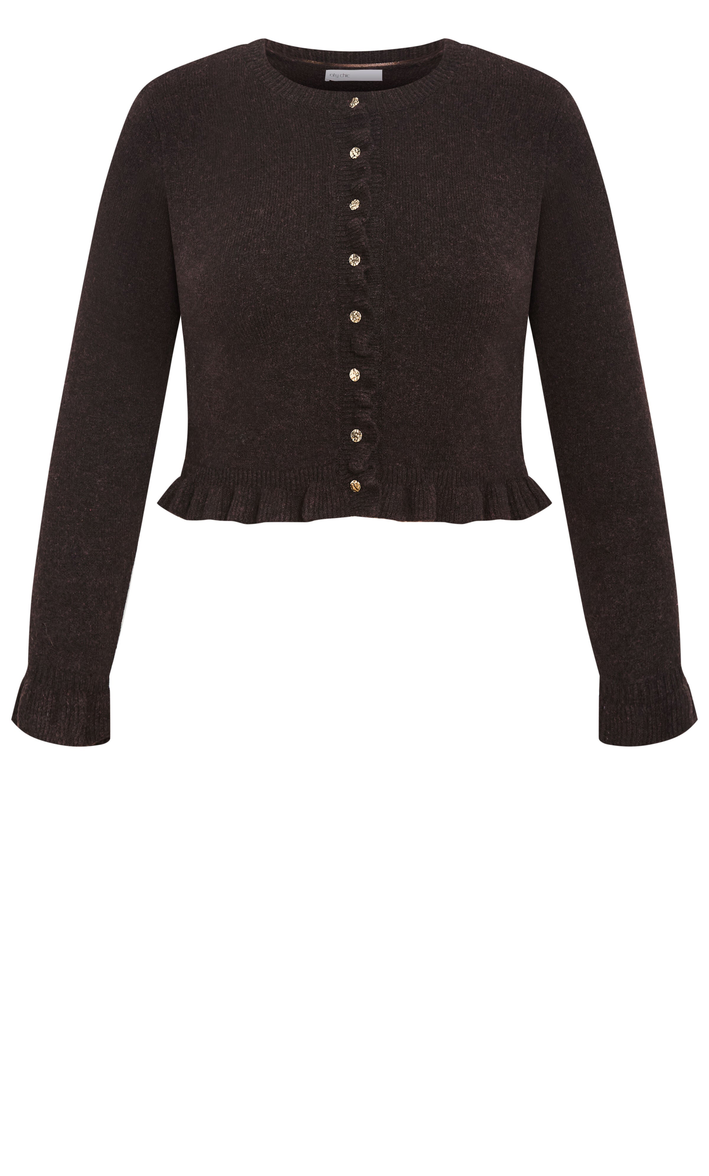 Florence Frill Cardigan, BROWN, alternate image number 4