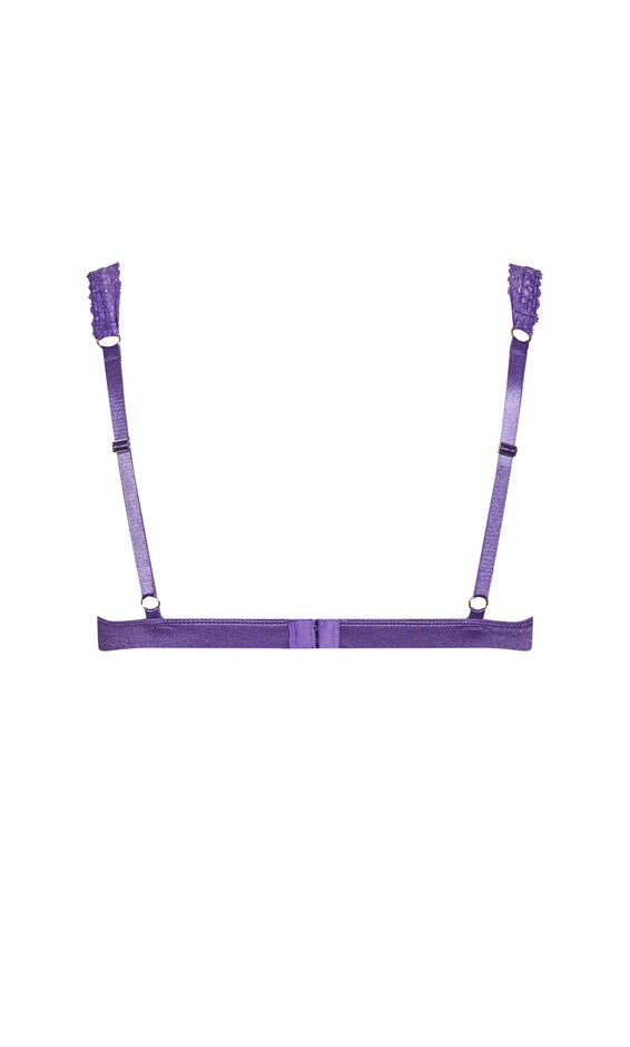 Portia Split Cup Bralette - purple, PURPLE, alternate image number 4