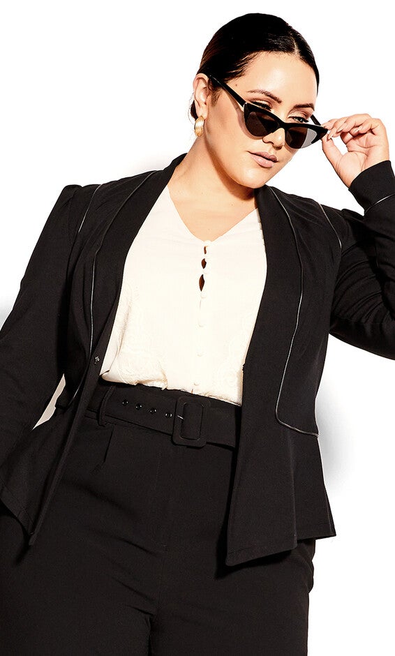 Piping Praise Jacket - black, BLACK, hi-res image number 0