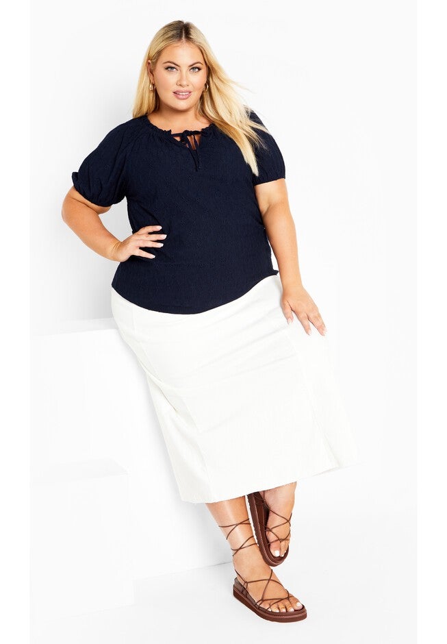 Brittany Top, NAVY, on-hover image number null