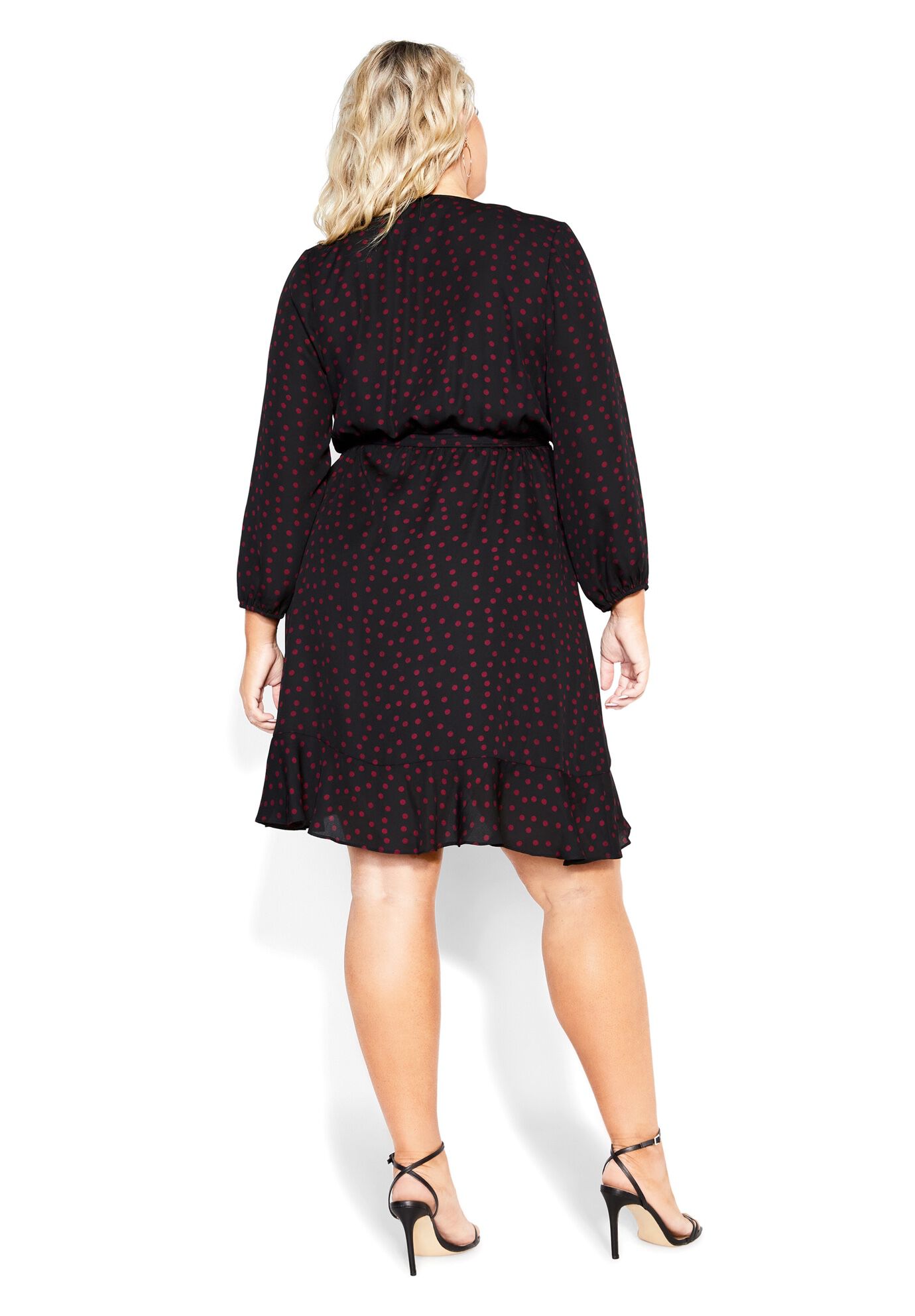 Amber Frill Dress - garnet, BLACK RED DOT, alternate image number 3