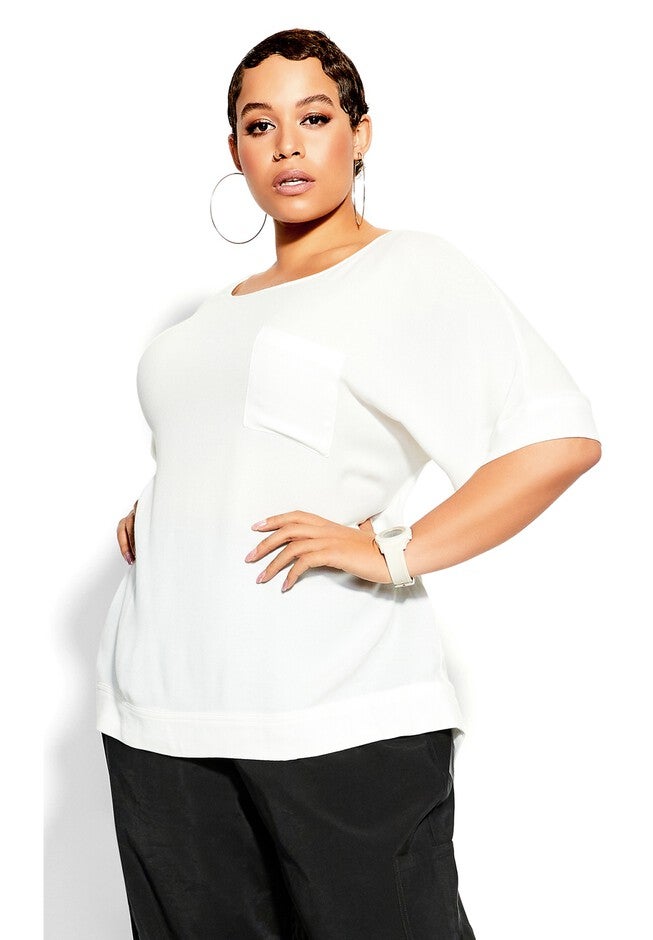 Easy Weekend Top - ivory, WHITE, hi-res image number 0