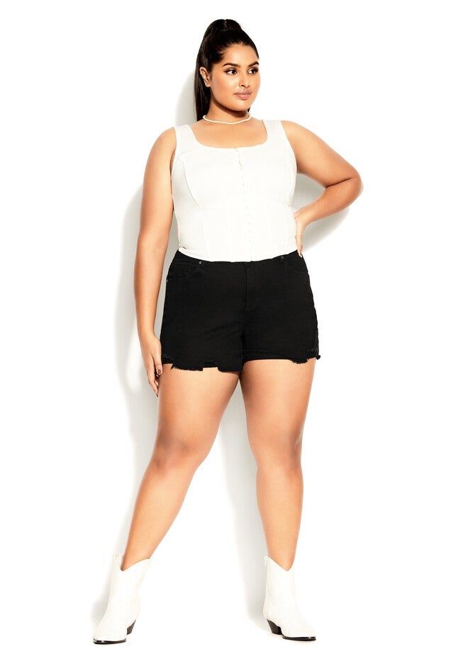 Fierce Denim Short - black, BLACK, hi-res image number null