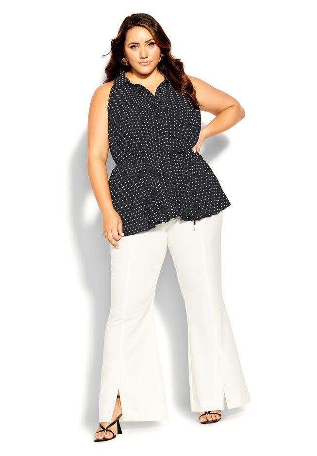 Addison Top - black spot, BLACK, alternate image number null