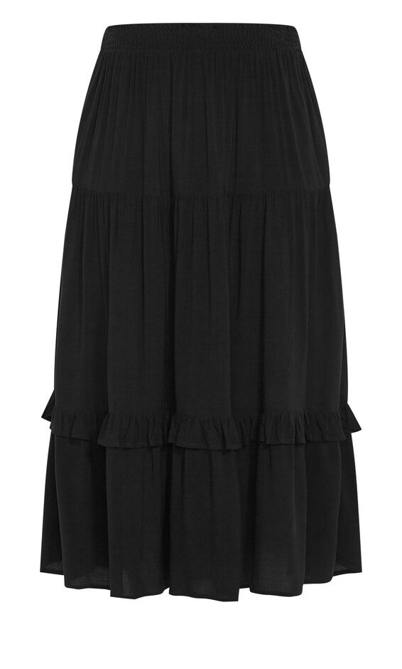 Devine Beauty Plain Skirt - black, BLACK, alternate image number null
