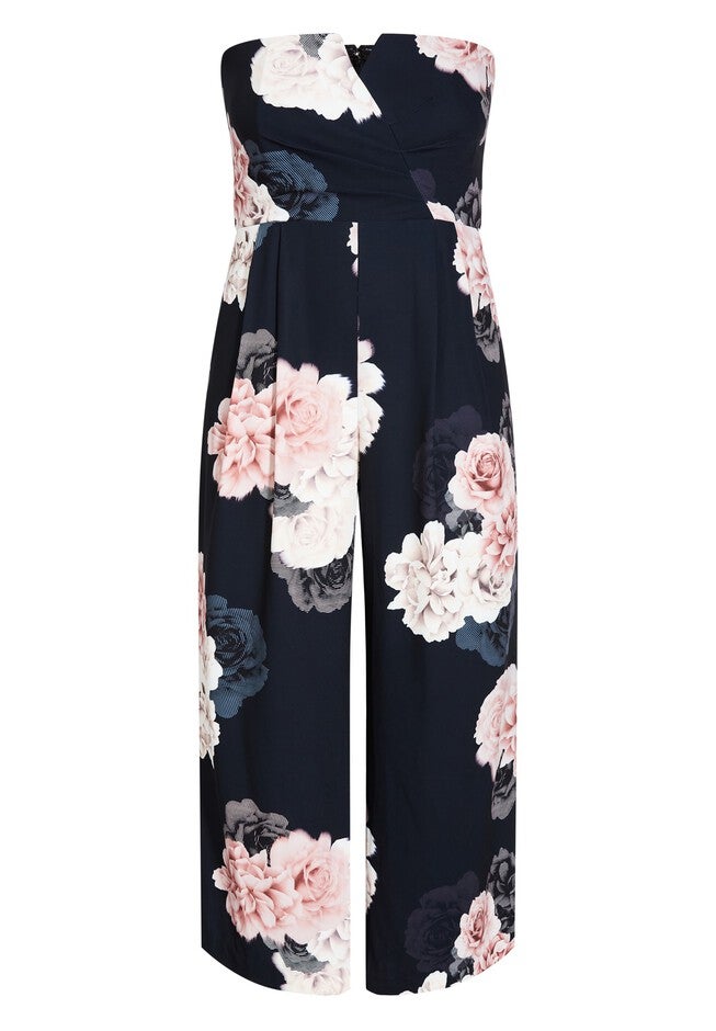 Floral Jumpsuit - navy, BLUE, alternate image number 3