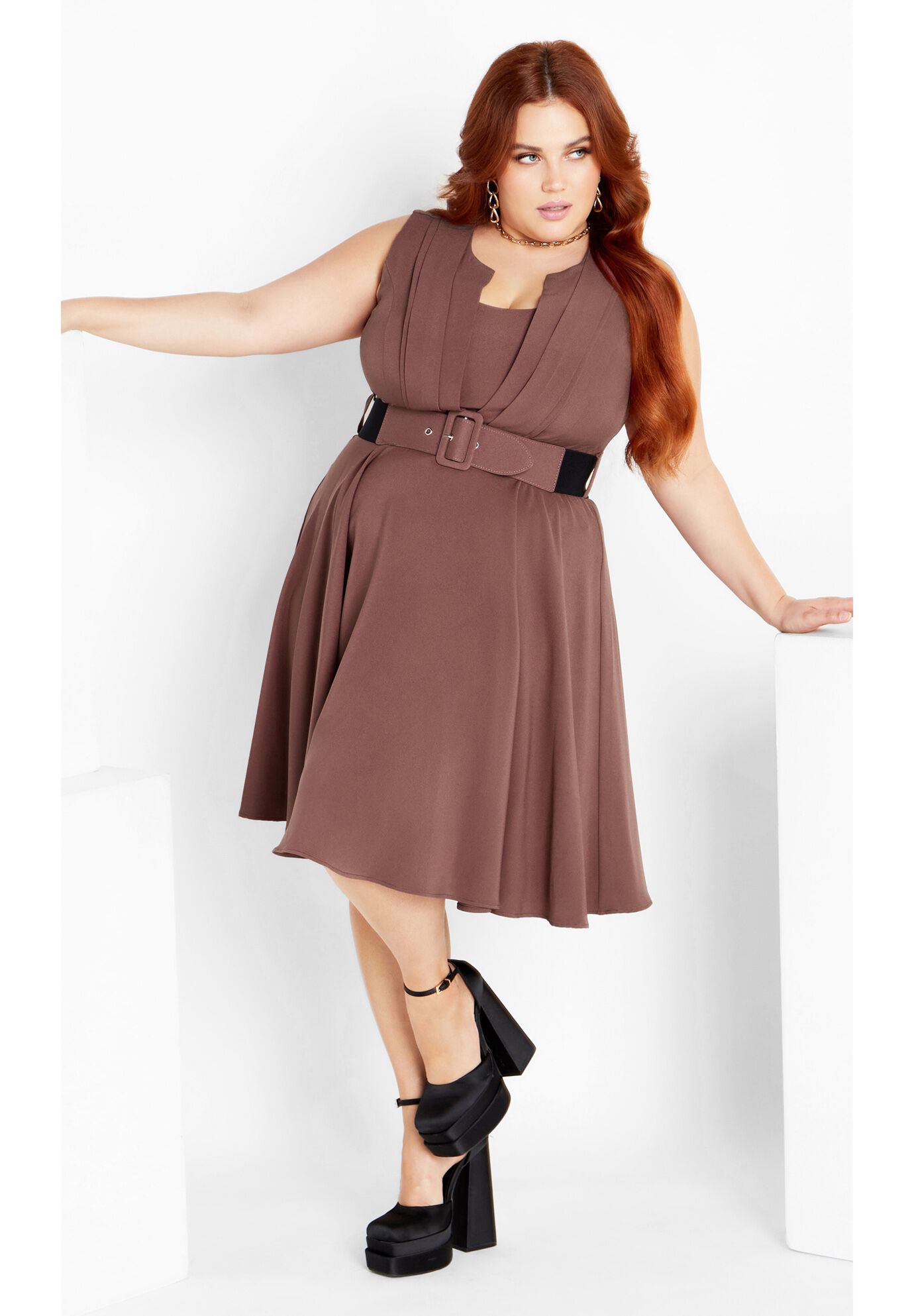 Vintage Veronica Dress - amaretto, RED, alternate image number 5