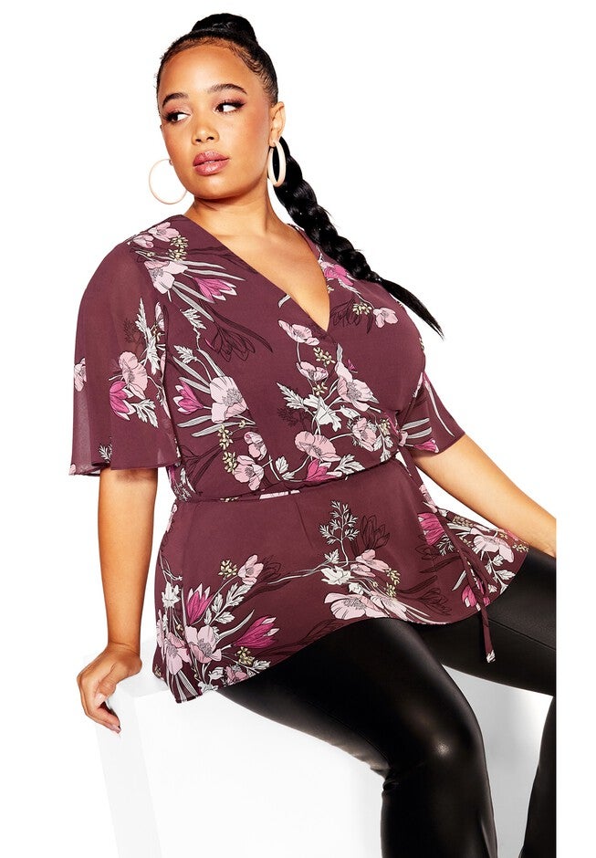 Angelina Top - oxblood, RED, on-hover image number null