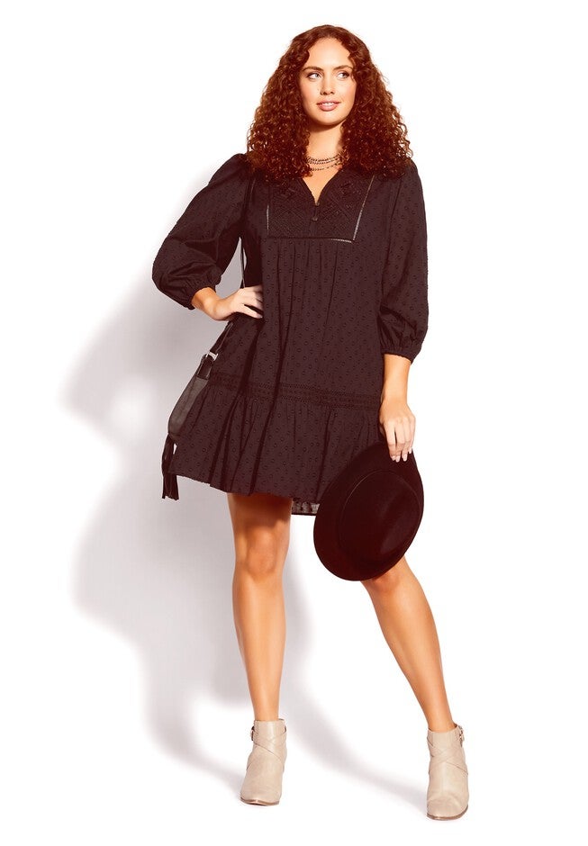 Reine Dress - black, BLACK, hi-res image number null
