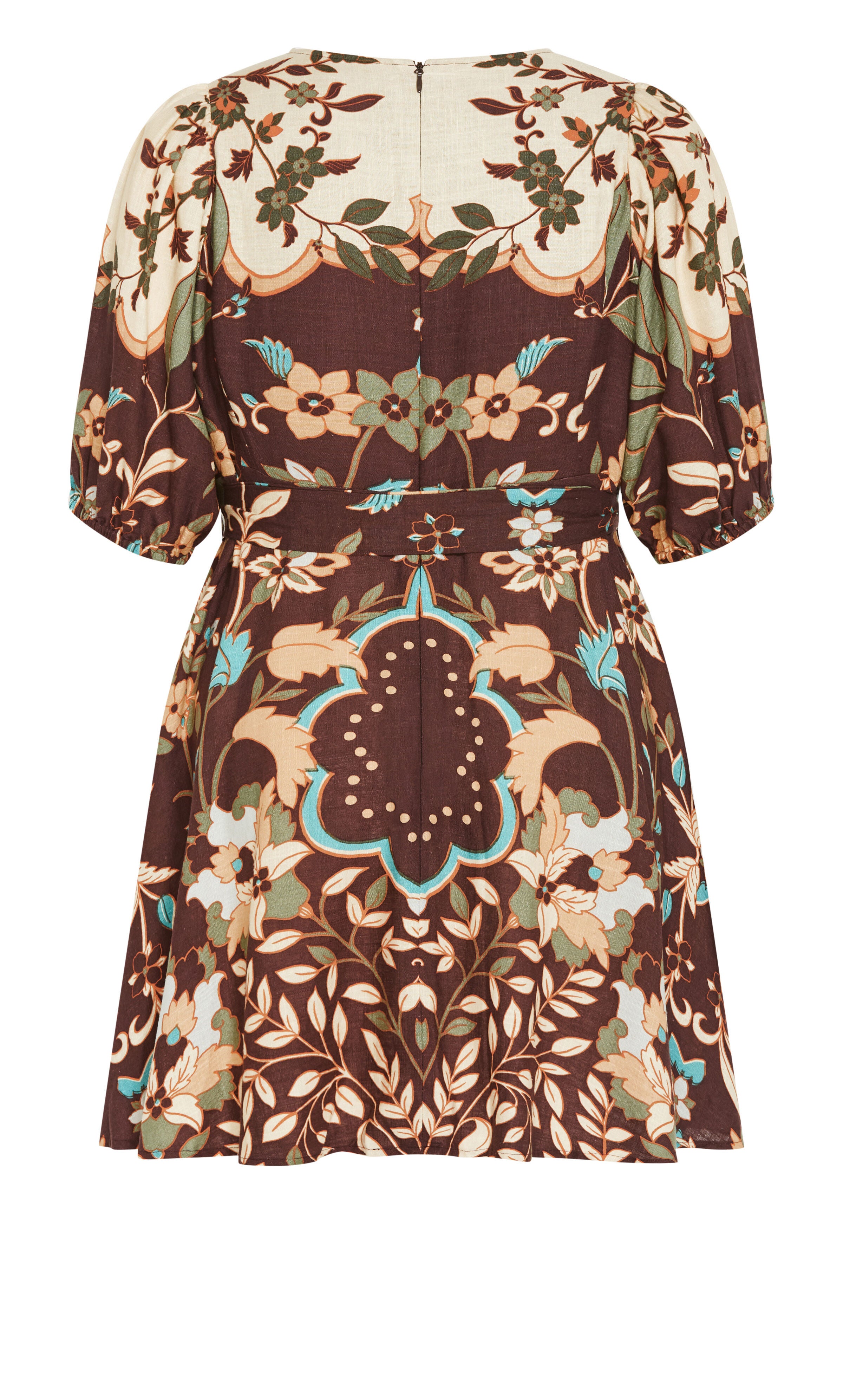 Forever Placement Linen Dress - mocha, BLACK, alternate image number 5