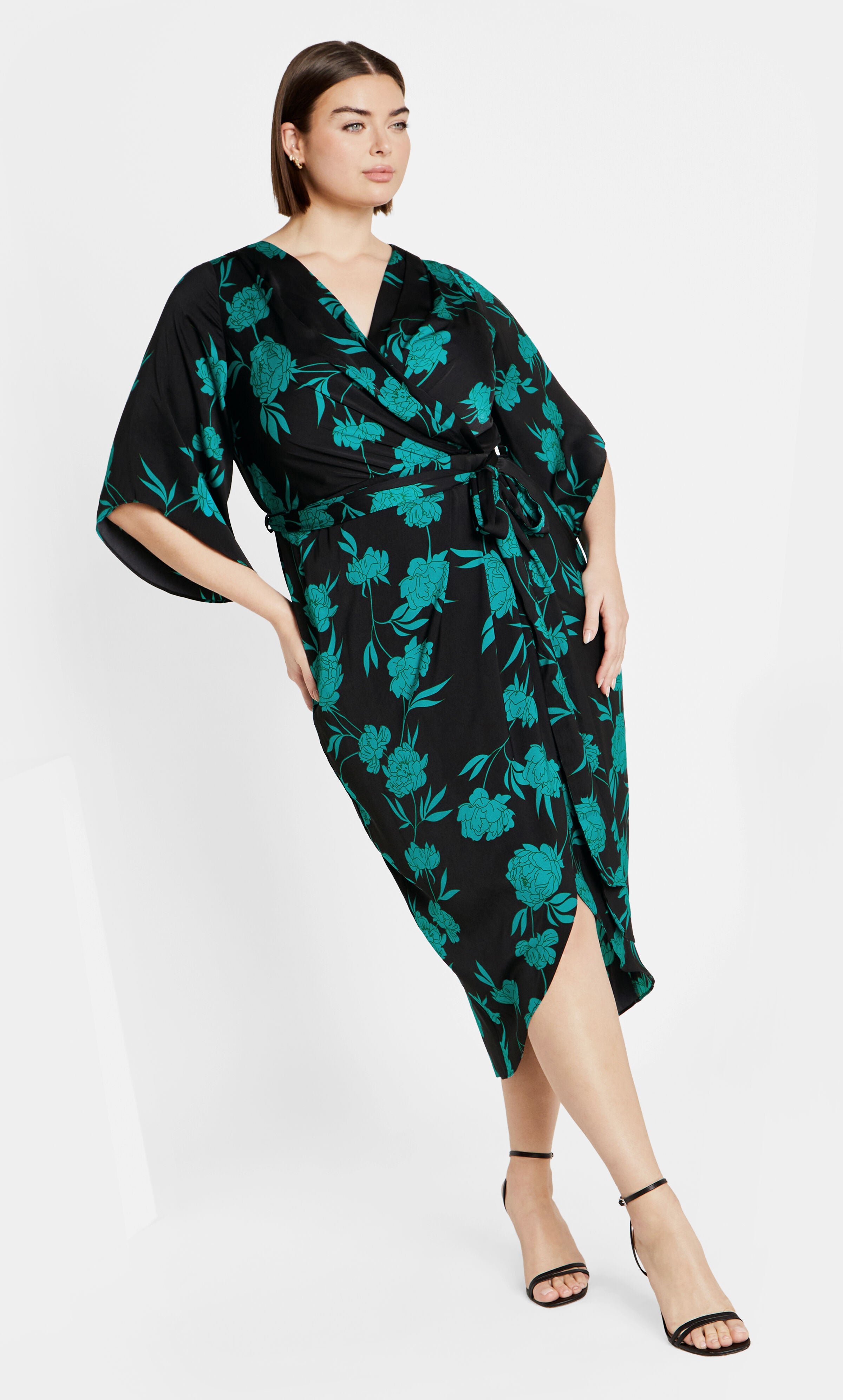 Kimberly Print Maxi Dress - aquarelle, BLACK, hi-res image number 0