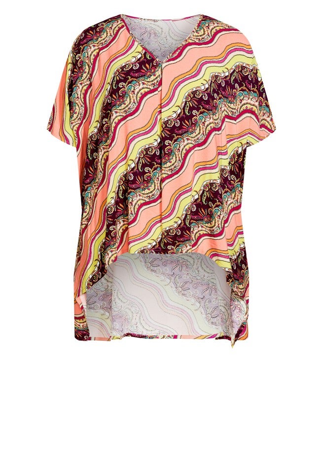 Evie Hi Lo Top, PAISLEY WAVE, alternate image number null