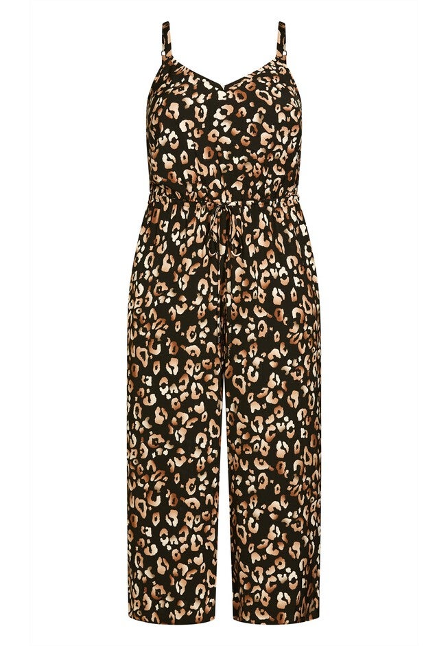 Safari Print Jumpsuit - black, BLACK, alternate image number 3